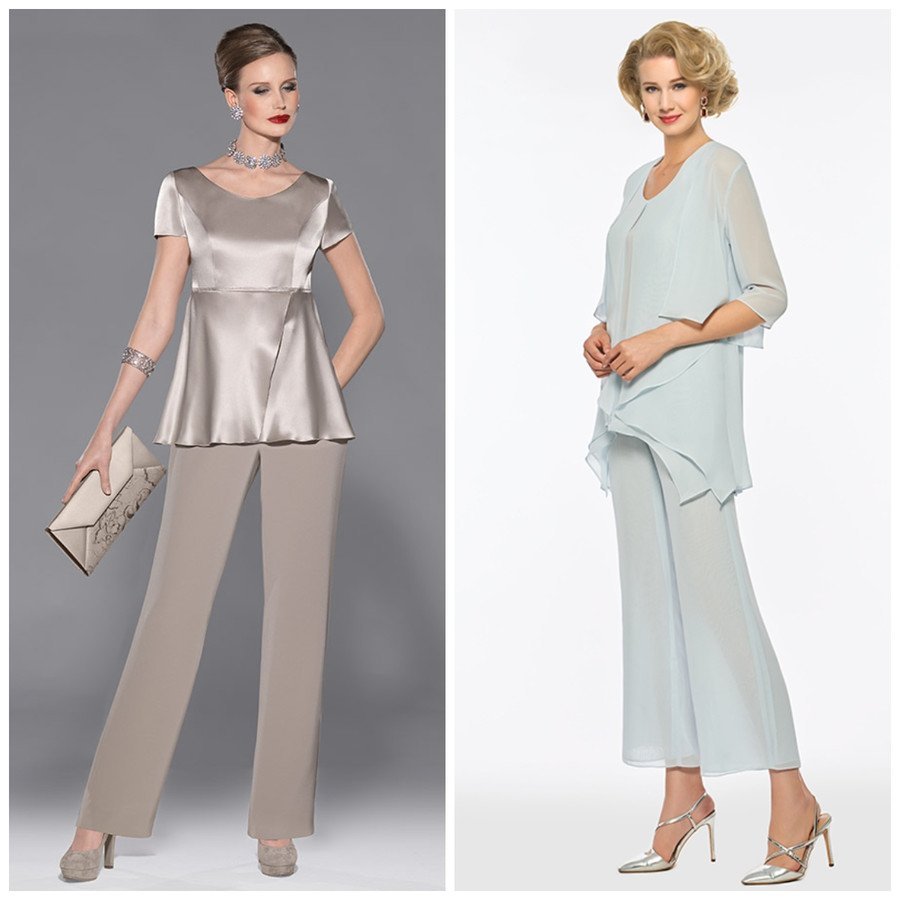 Брючный костюм на свадьбу для мамы жениха