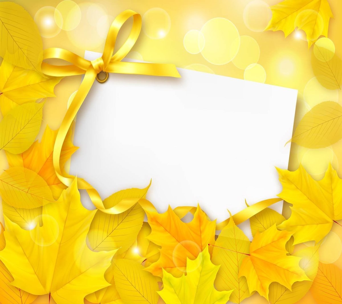 Рамка для открытки осенняя