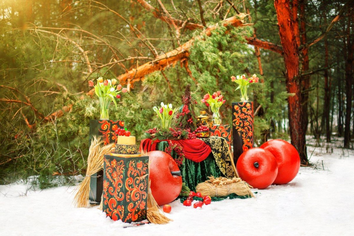 Декорации в русском народном стиле