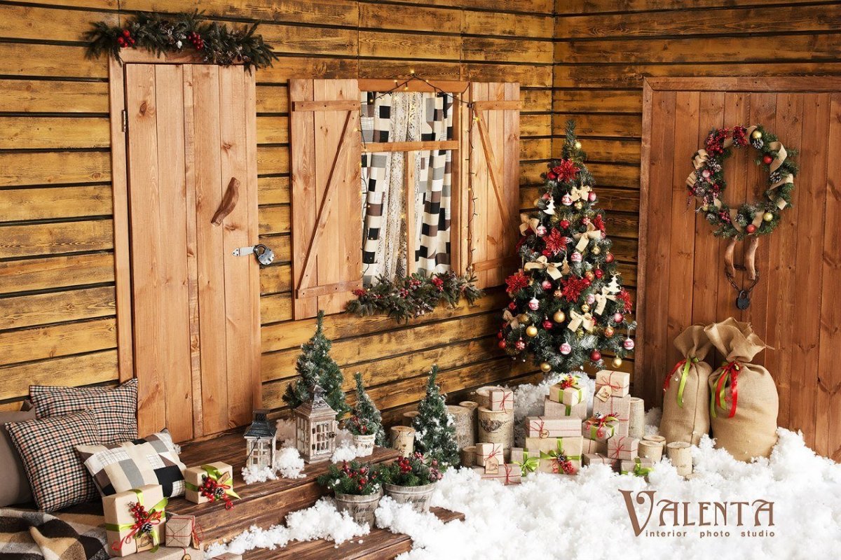 Новогодний декор в деревенском стиле