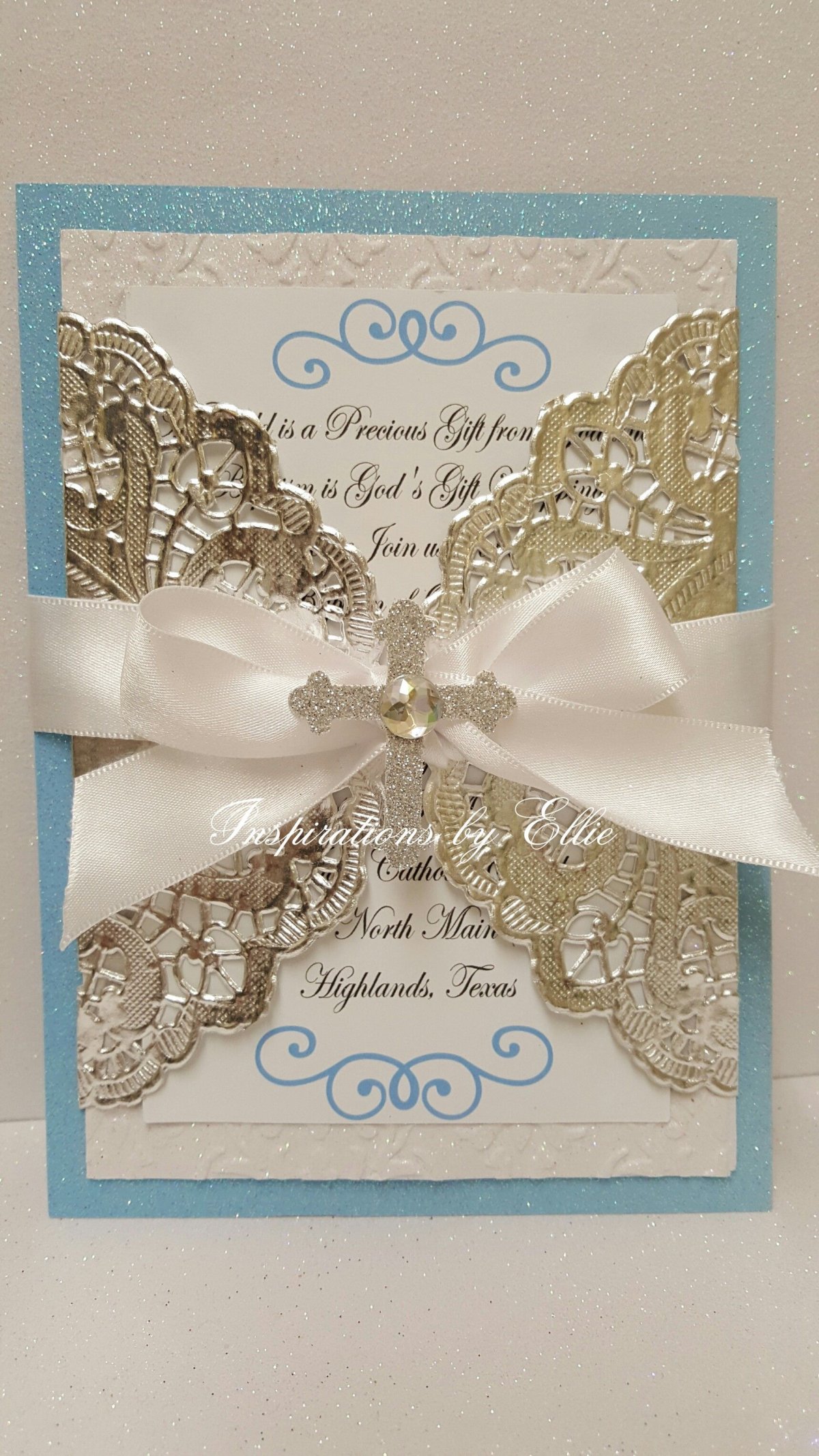 Приглашение на крестины открытка