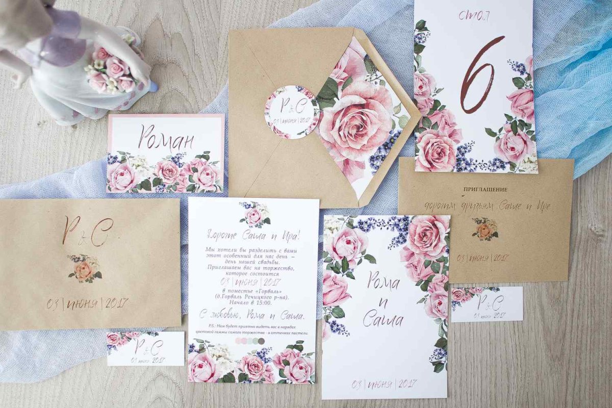 Приглашение на свадьбу на английском