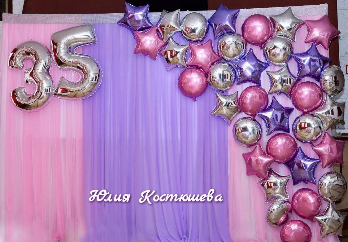 Украшение зала на юбилей 35