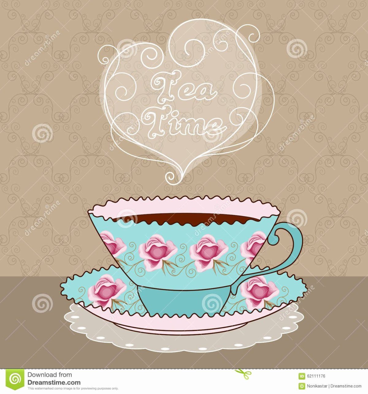 Пригласительная открытка на чаепитие