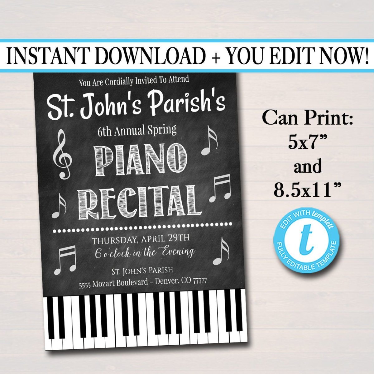 Приглашение на концерт фортепиано