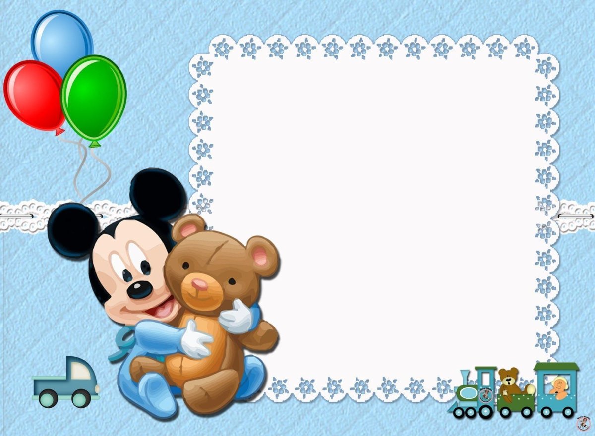 Детские рамки для пригласительных