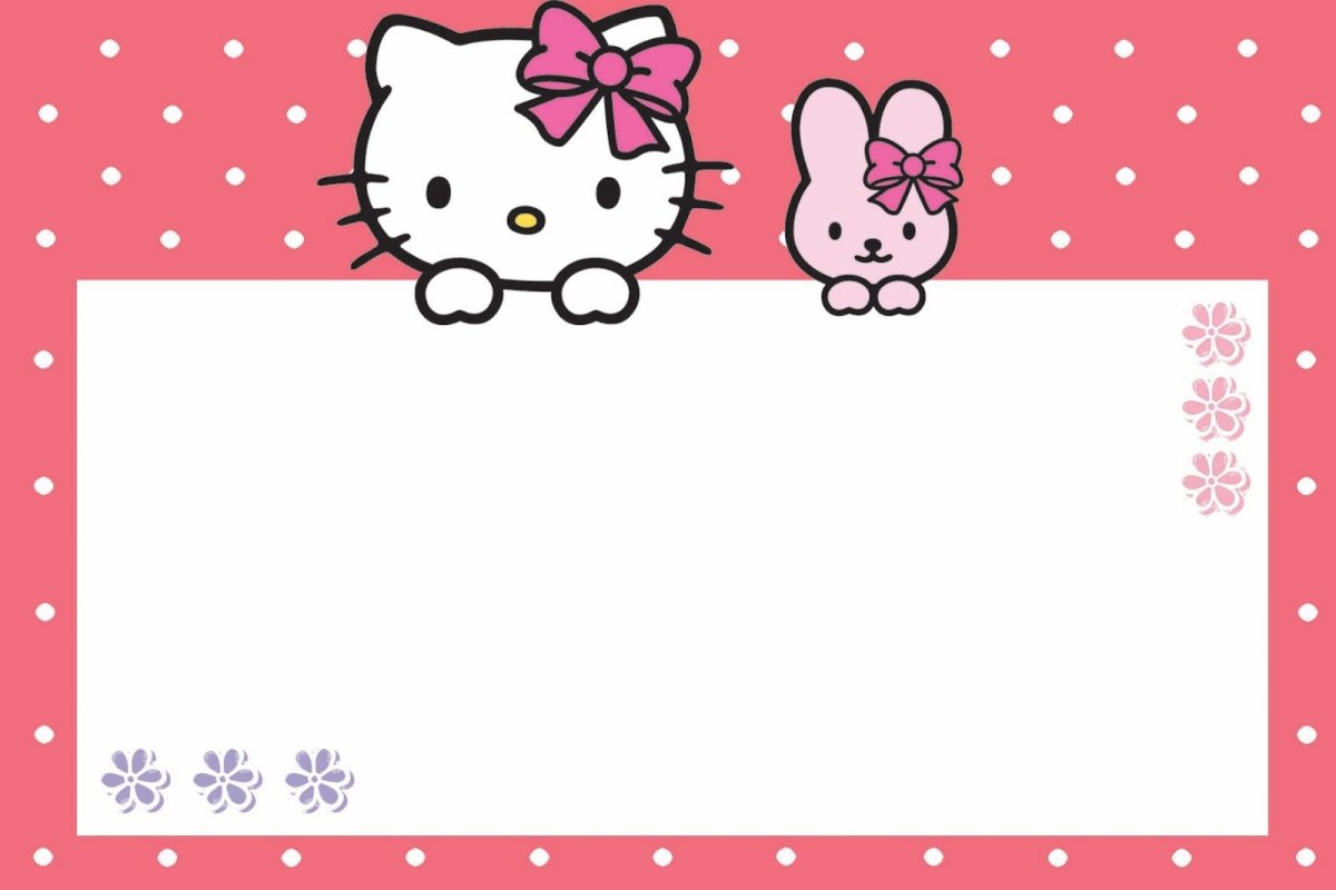 Пригласительные на день рождения hello Kitty