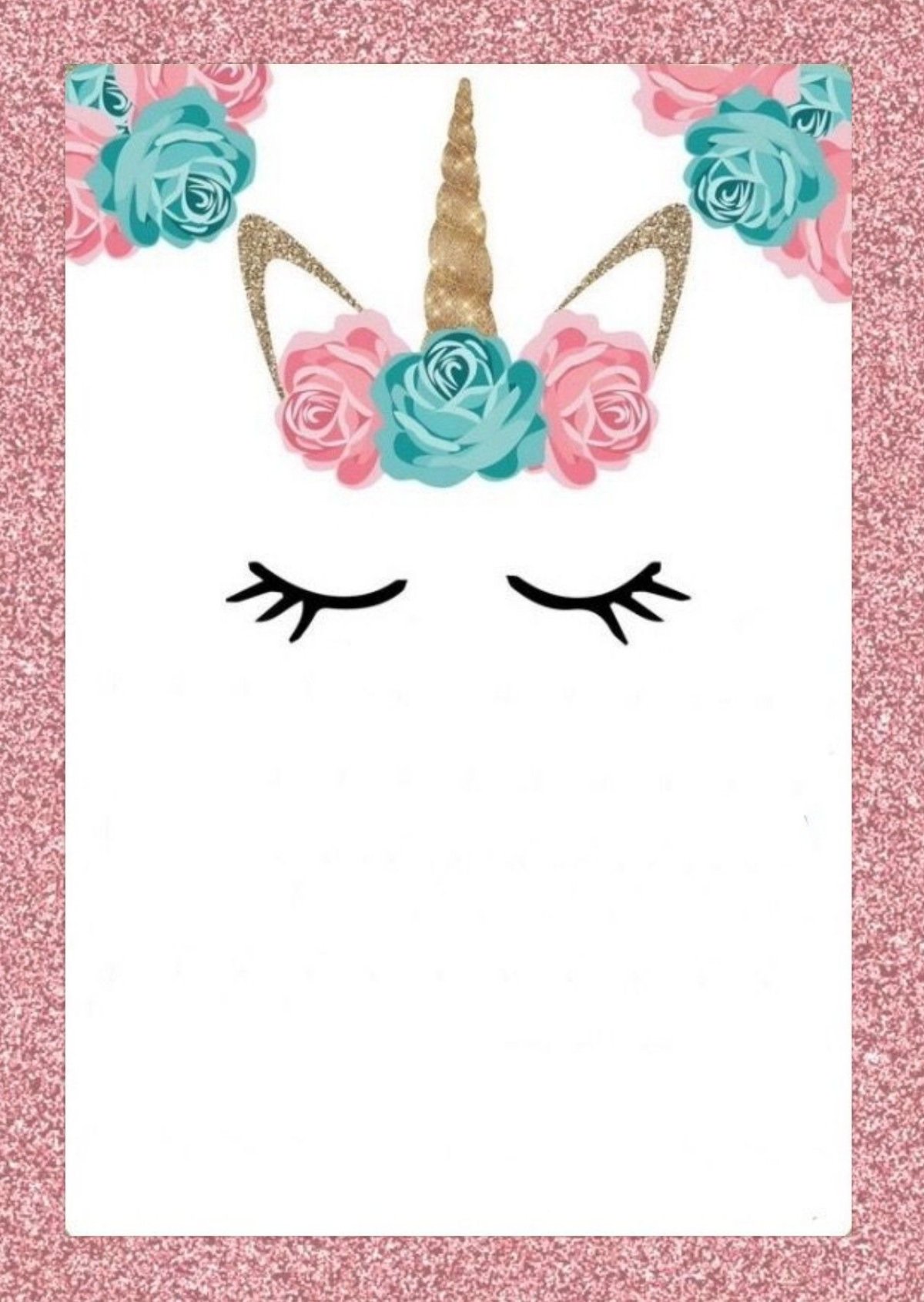 Приглашение на день рождения девочки Единорог