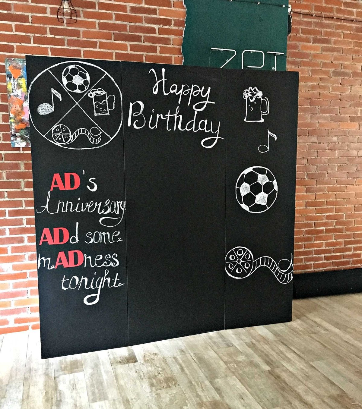 Грифельная доска на свадьбу