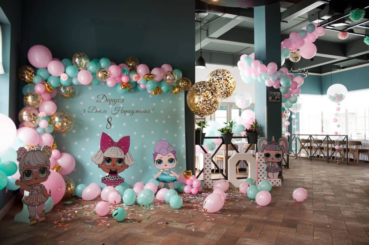 Украшение шарами на день рождения девочке
