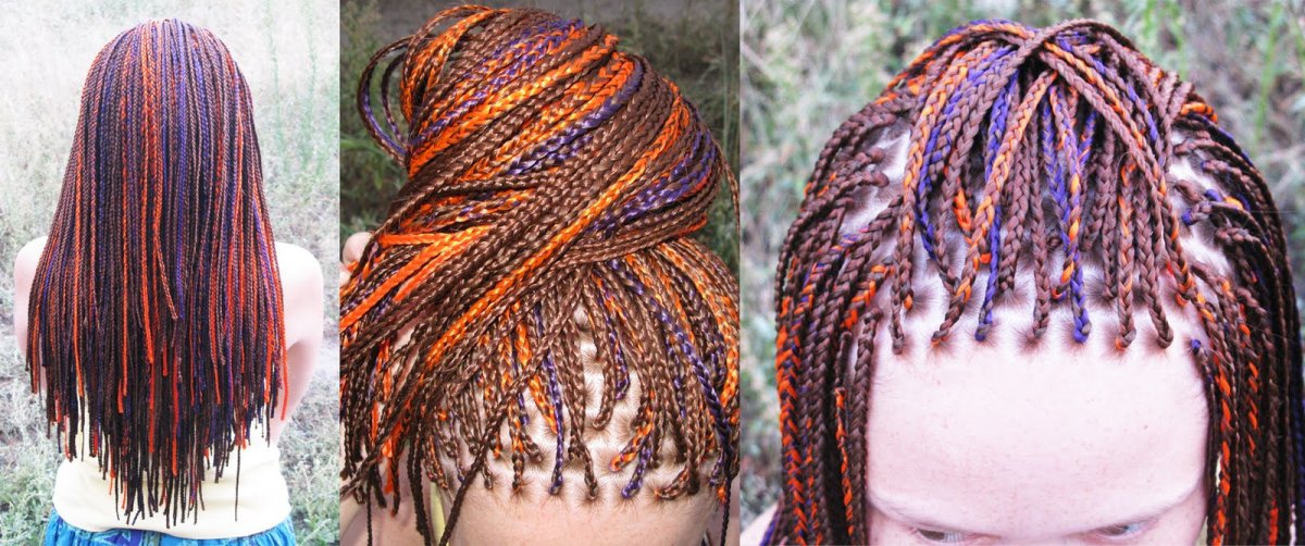 Плетение косичек с нитками в домашних