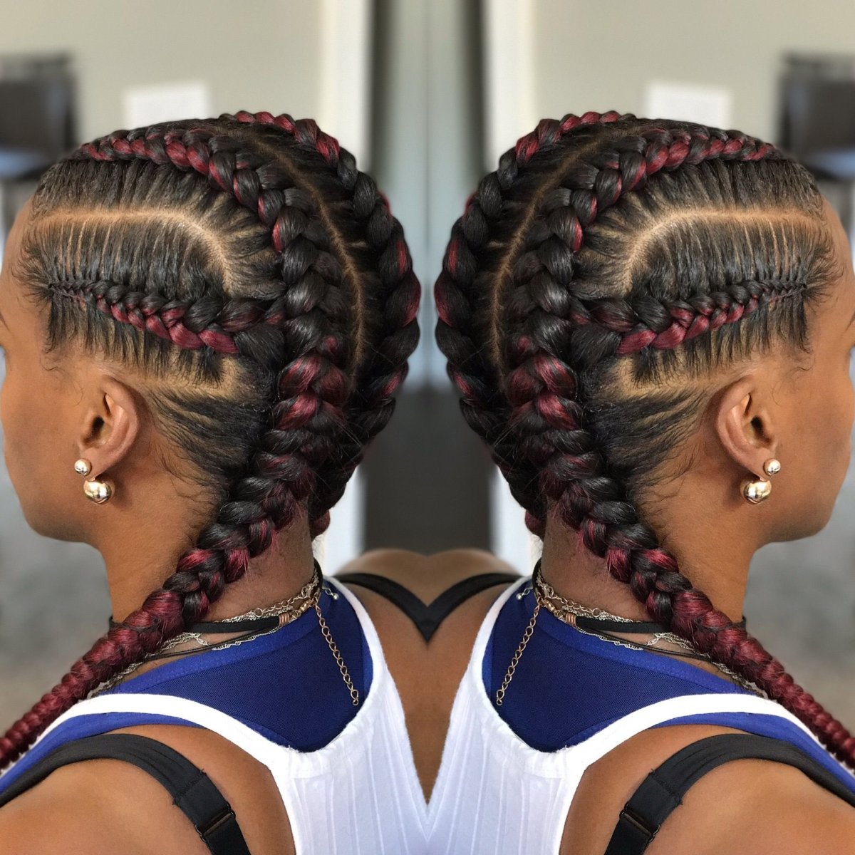 Прическа американские косички