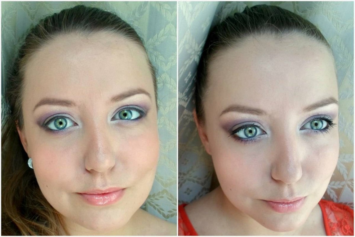 Накрашенные и ненакрашенные ресницы