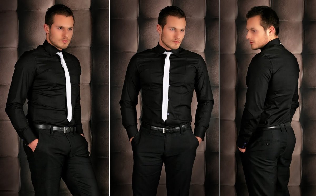 Черная рубашка на свадьбу