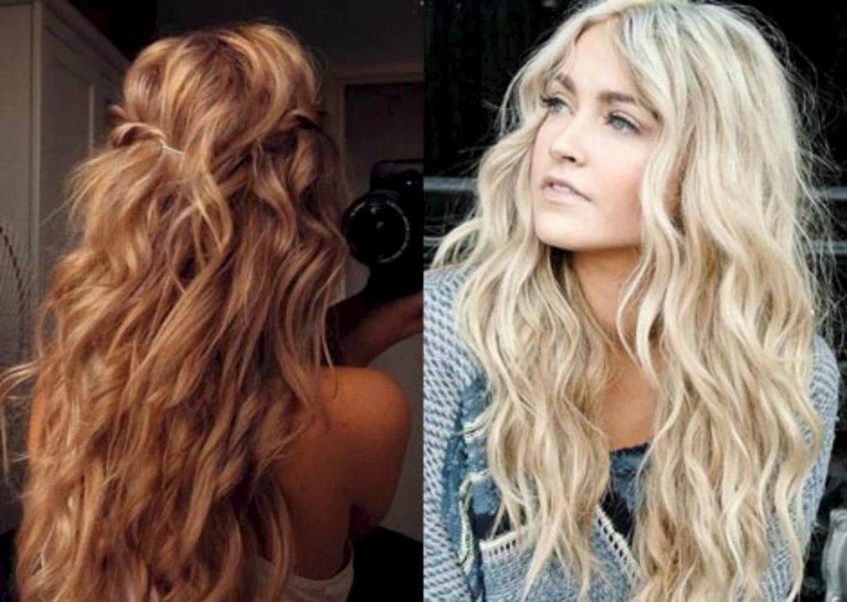 Небрежная укладка на длинные волосы