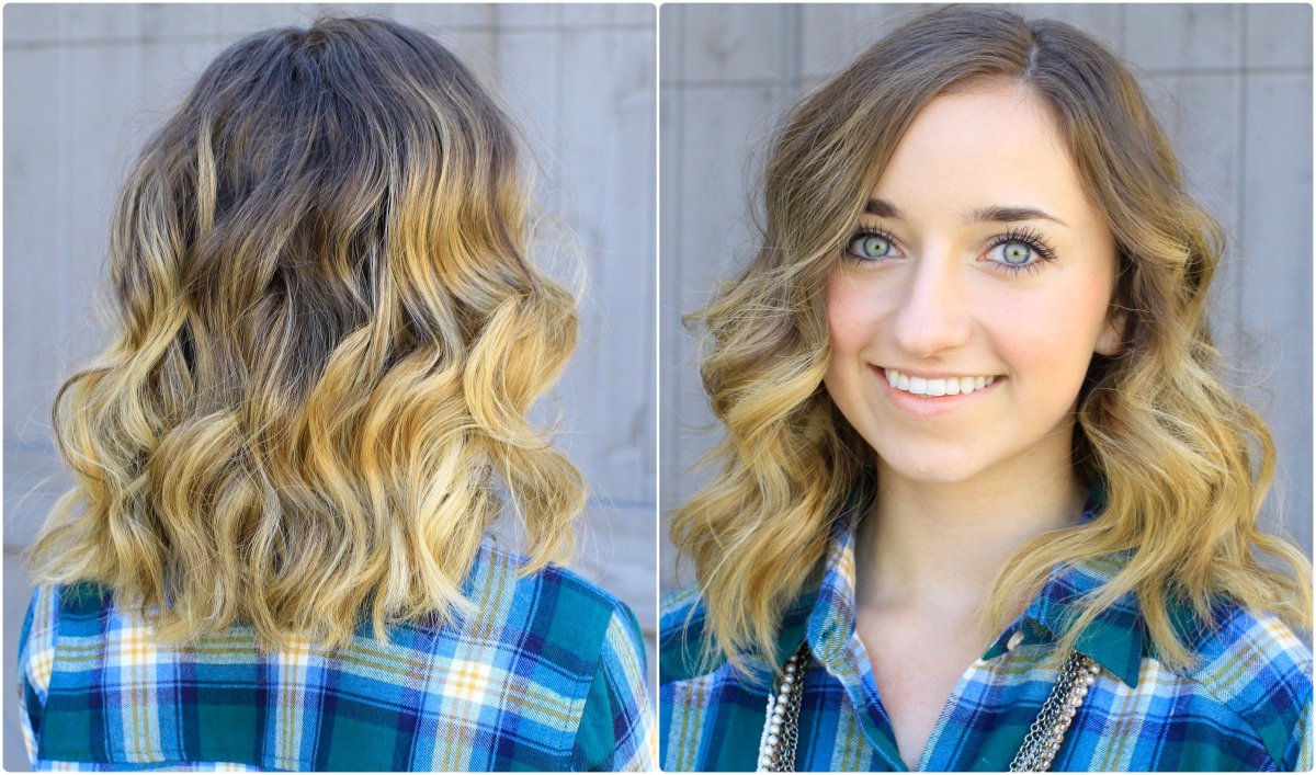 Лёгкие Локоны на средние волосы в домашних