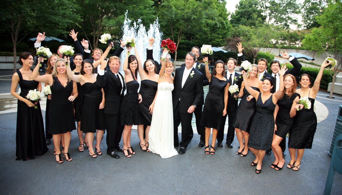 Свадьба гости в черном