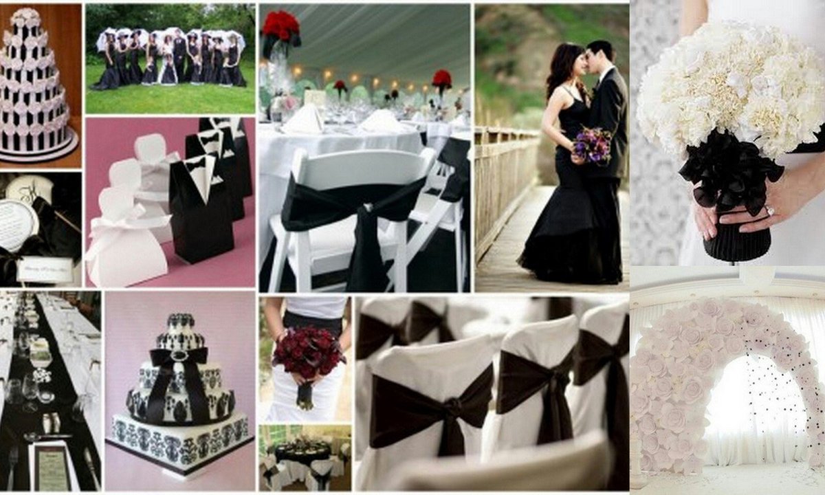 Цветовая гамма свадьбы черная