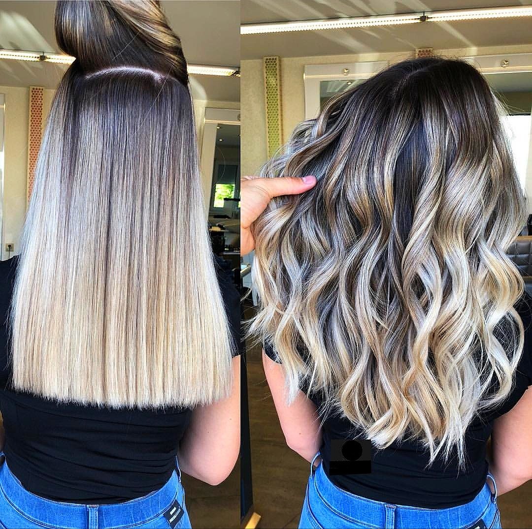 Наращивание волос балаяж