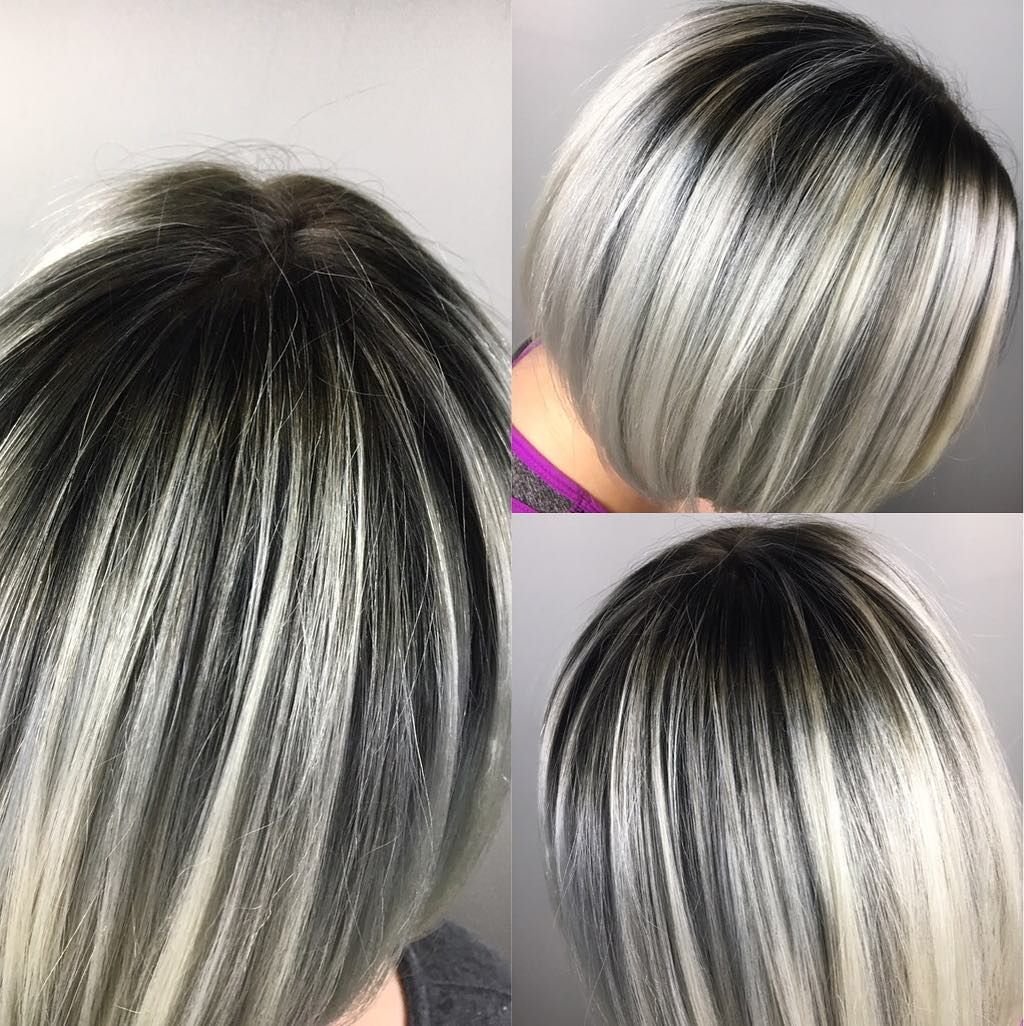 Прикорневое мелирование блонд