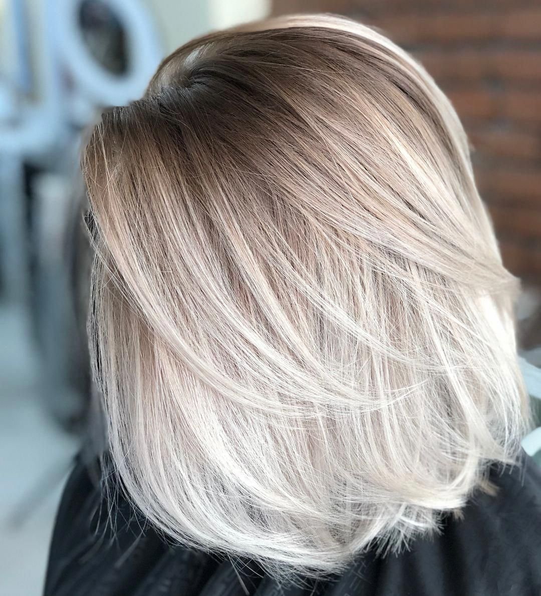 Балаяж на короткие волосы пепельный цвет