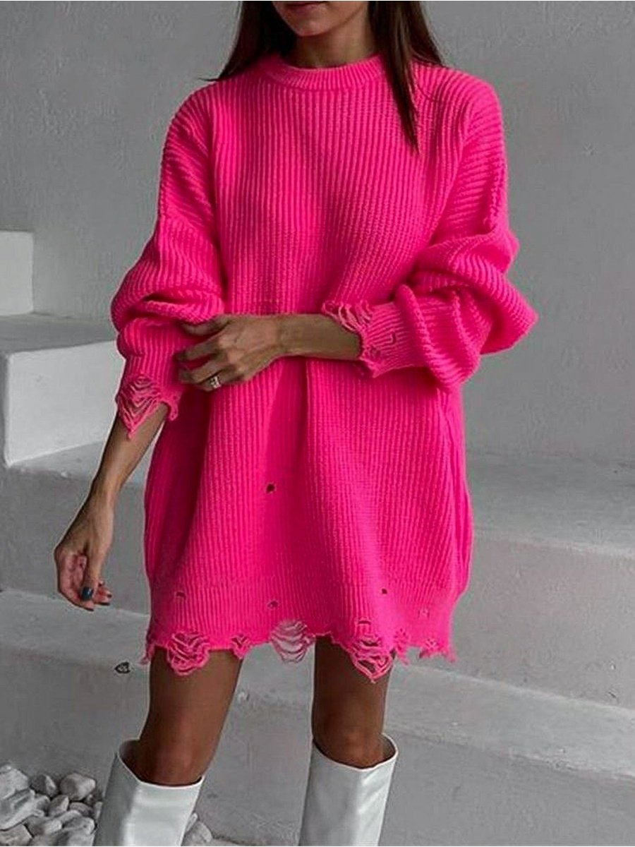 Туника рваная вязаная