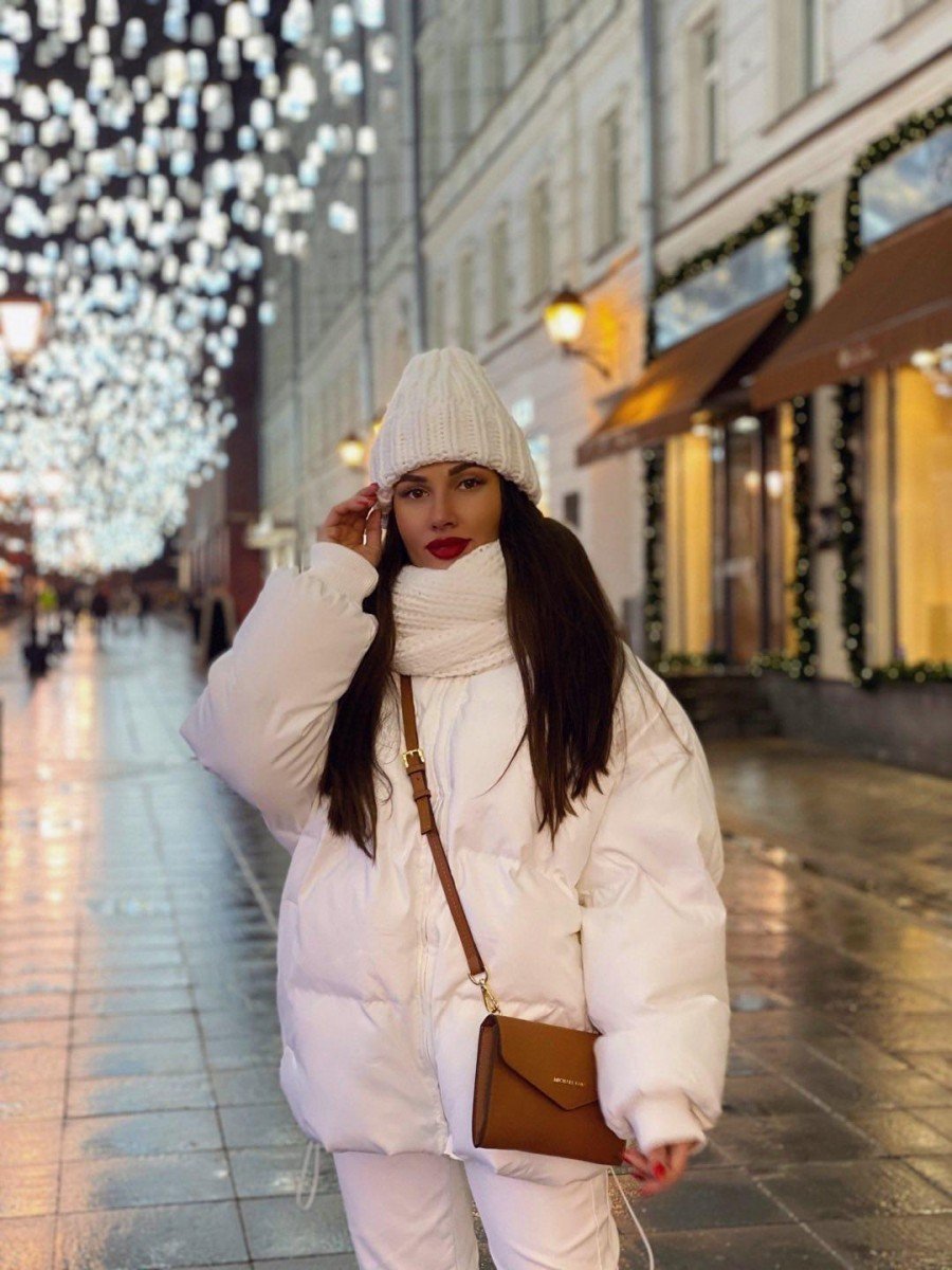 Бежевые зимние Луки