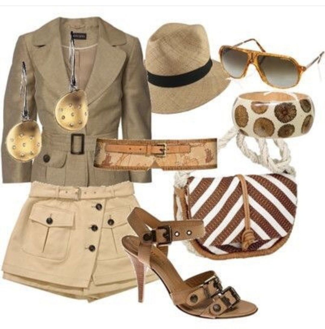 Стиль сафари в женской одежде аксессуары