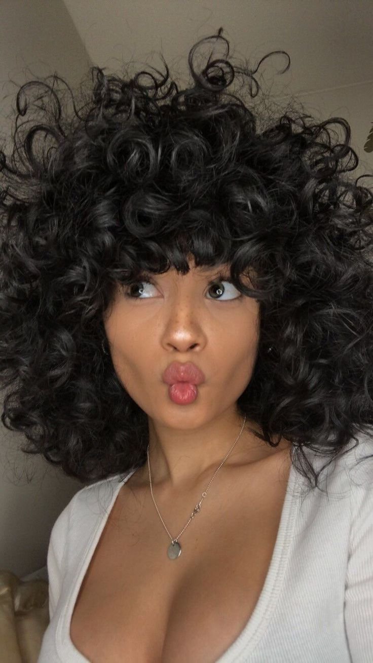 Афро кудри с челкой 2022