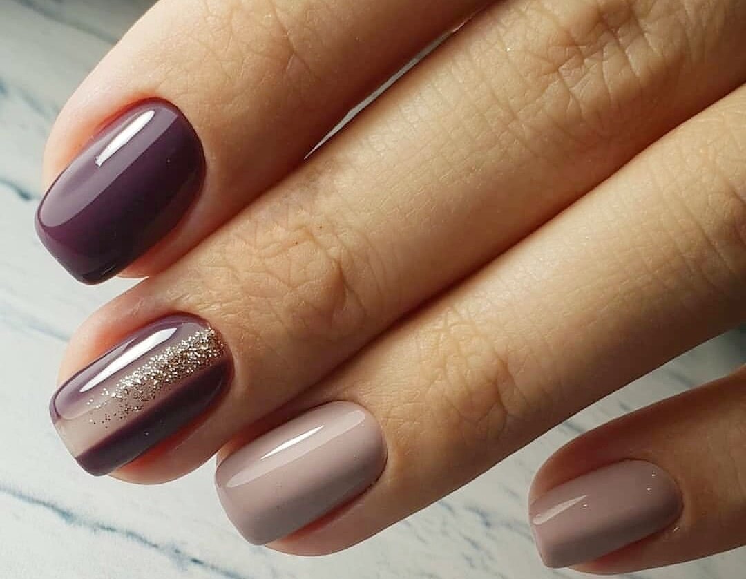 Маникюр однотонное покрытие