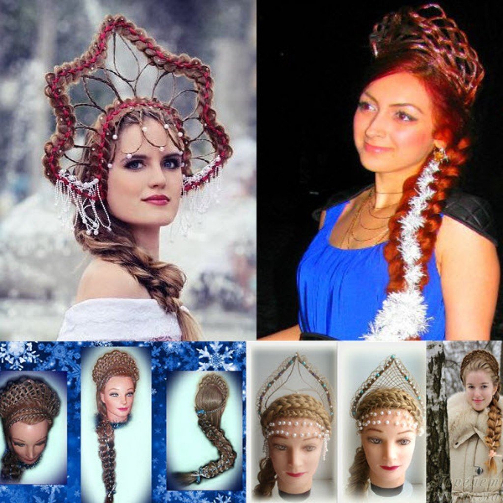 Прическа с кокошником