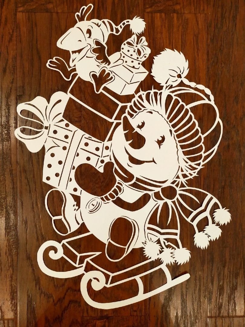 Вытынанки новогодние