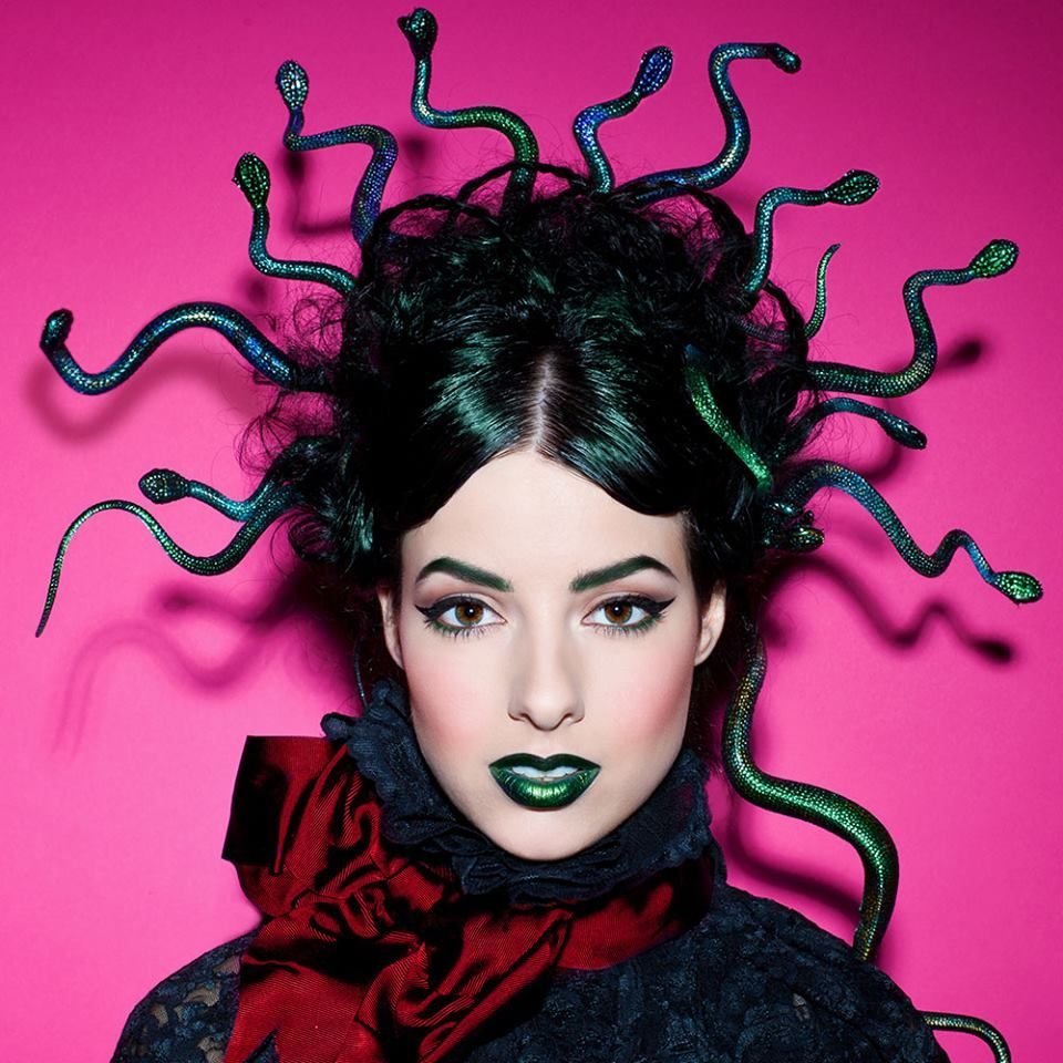 Медуза Горгона макияж на Хэллоуин