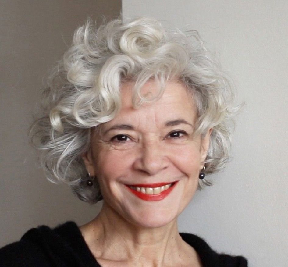 Стрижка на кудрявые Седые волосы