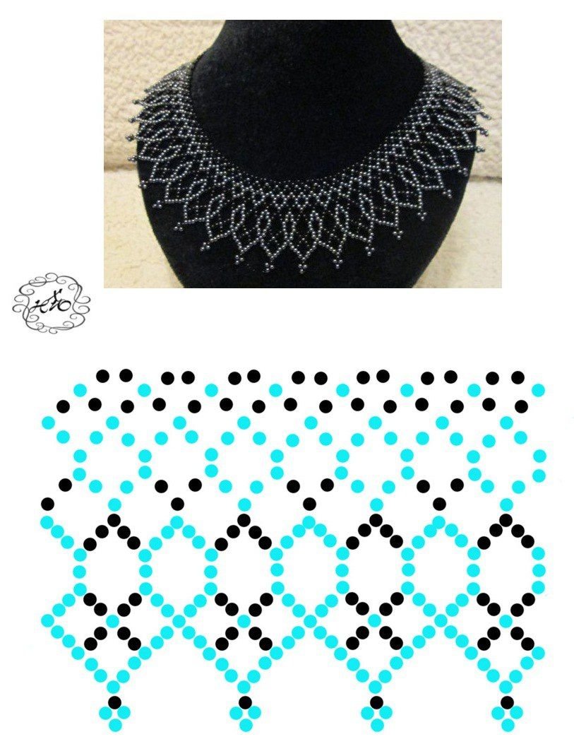 Колье из бисера схемы