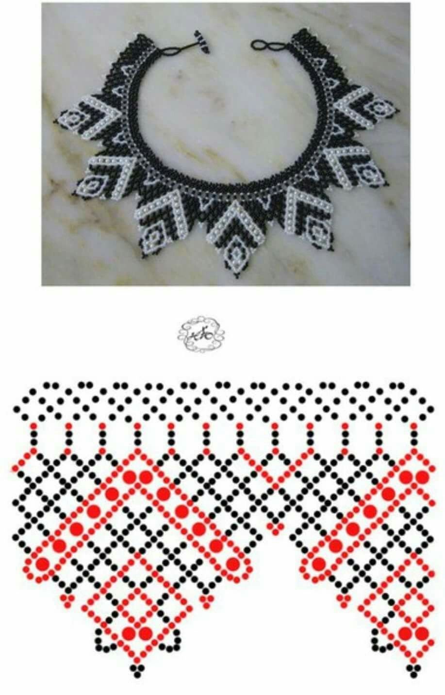 Бисероплетение колье-воротник схемы