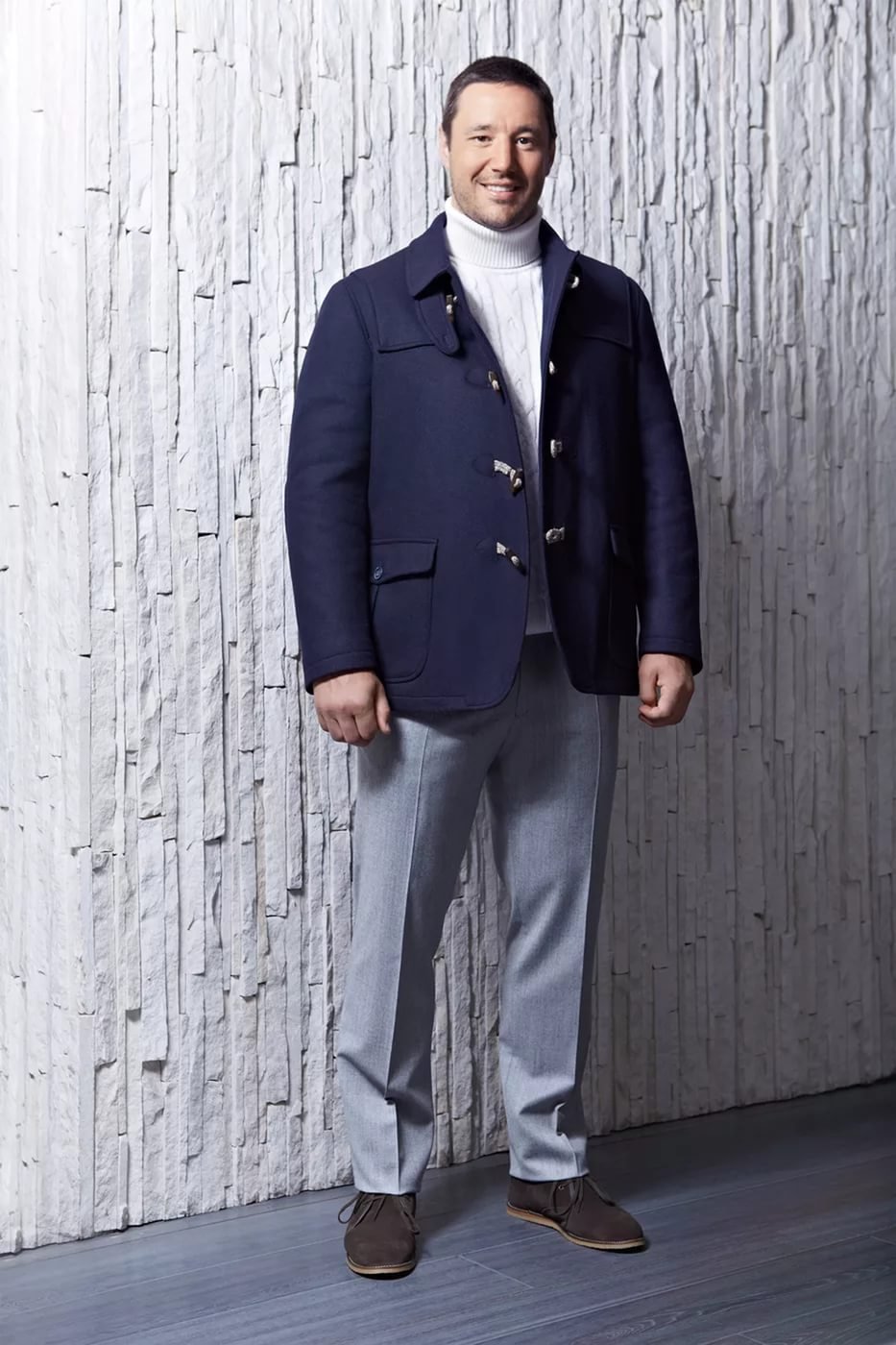 Мужской стиль костюм для полного