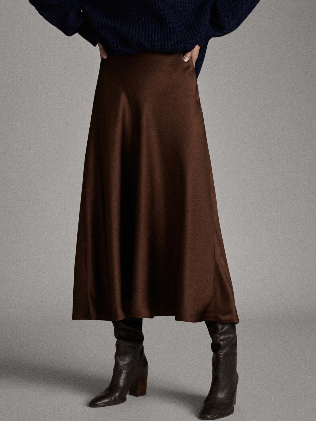 Сатиновая юбка massimo Dutti