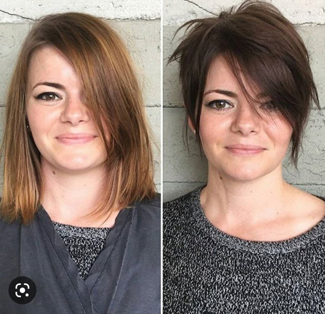 Стильные женские стрижки до и после