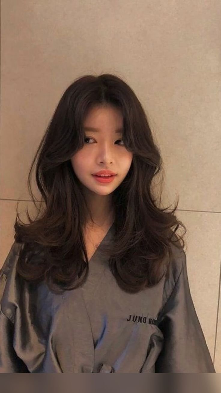 Корейские стрижки на длинные волосы