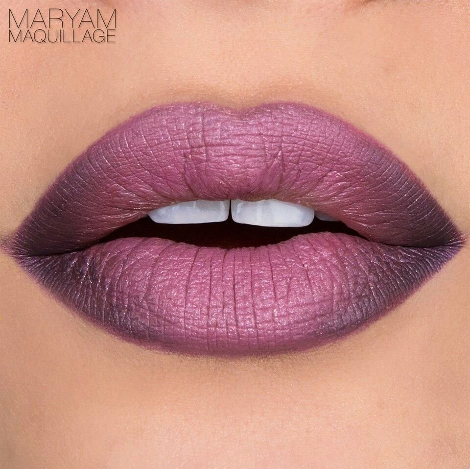 Макияж губ омбре