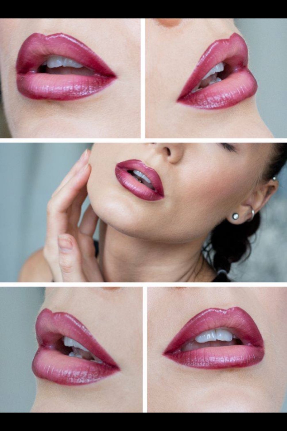 Макияж губ эффект омбре