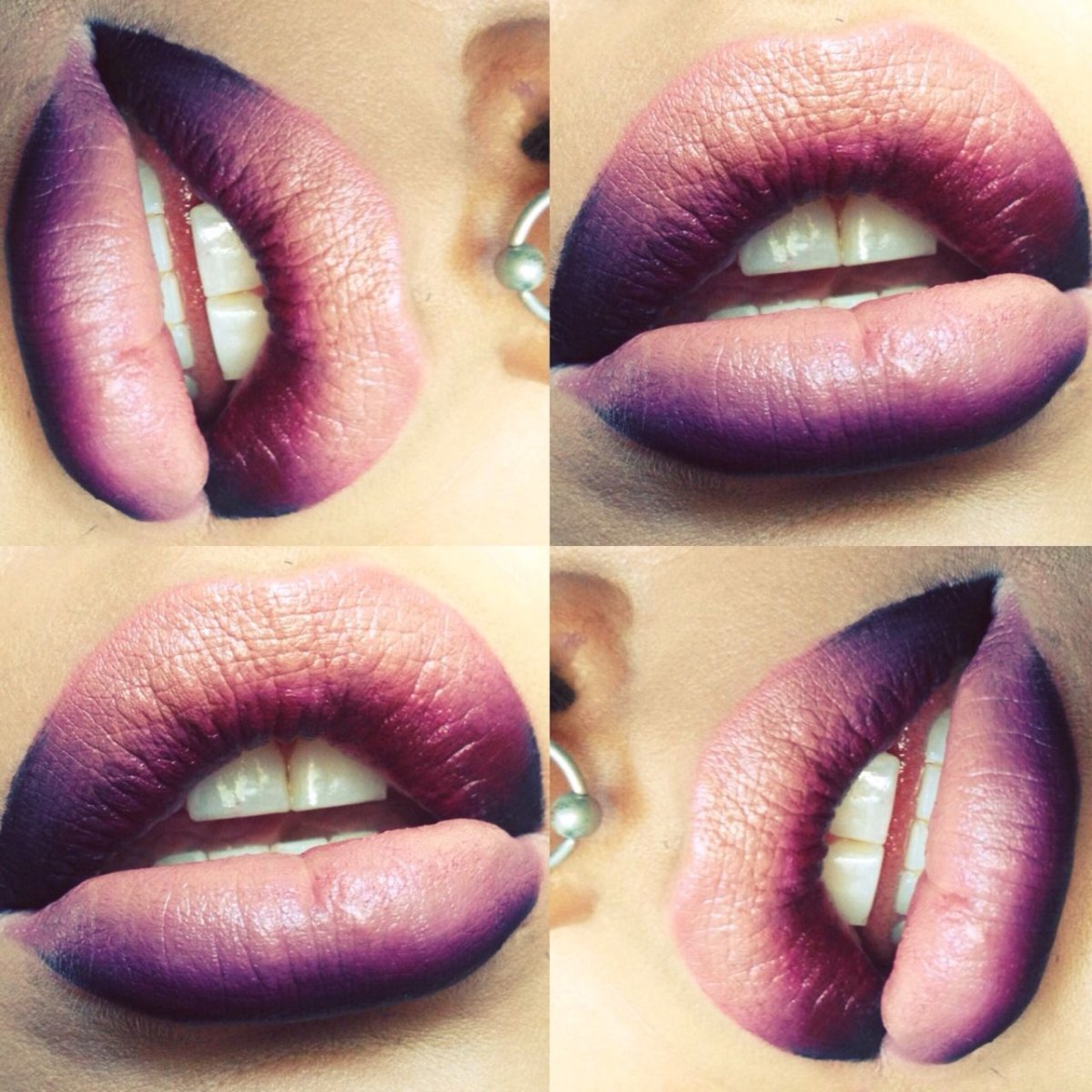 Перманентный макияж губ с эффектом омбре