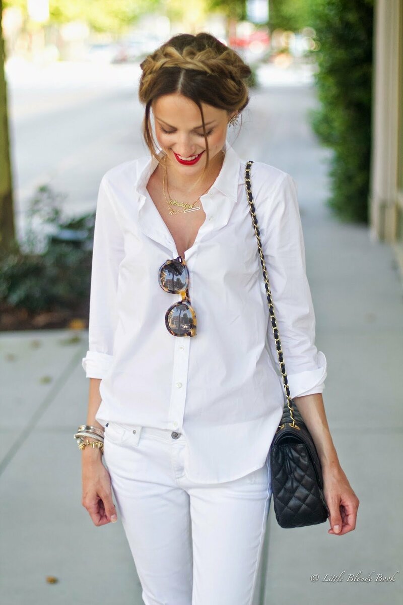 Образы с белой блузкой