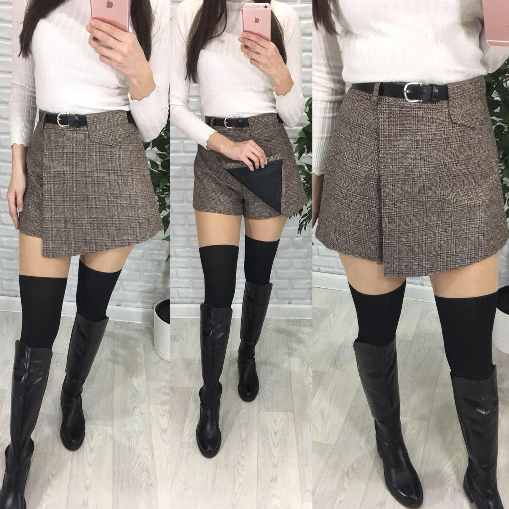 Юбка шорты теплые