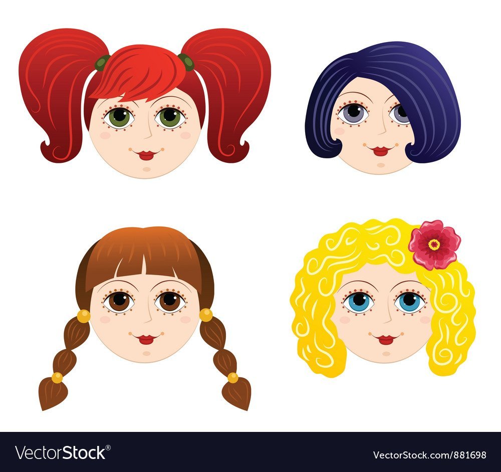 Нарисуй прическу для детей