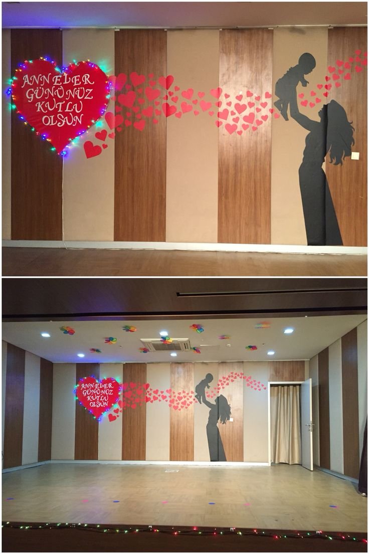 Оформление сцены на день матери