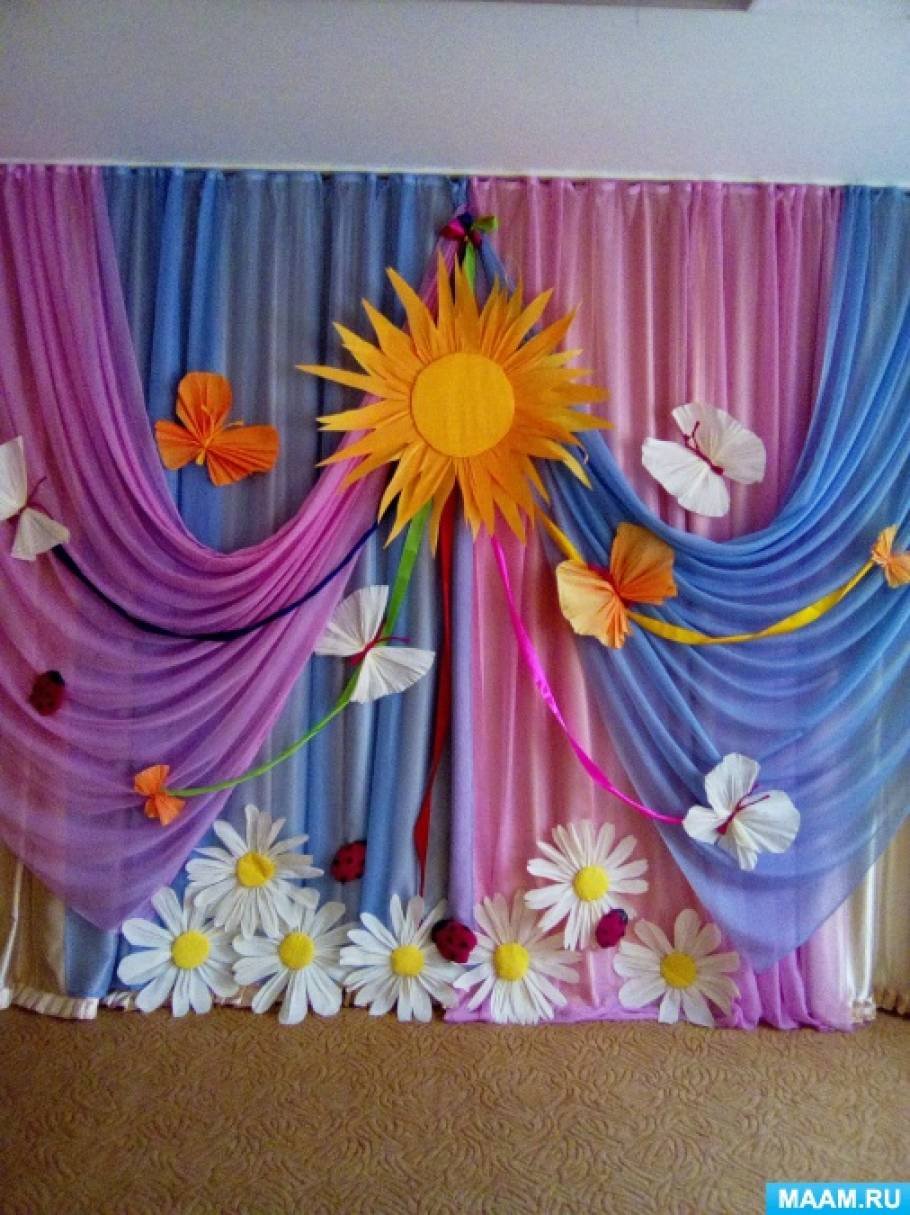 Украшение зала в детском саду