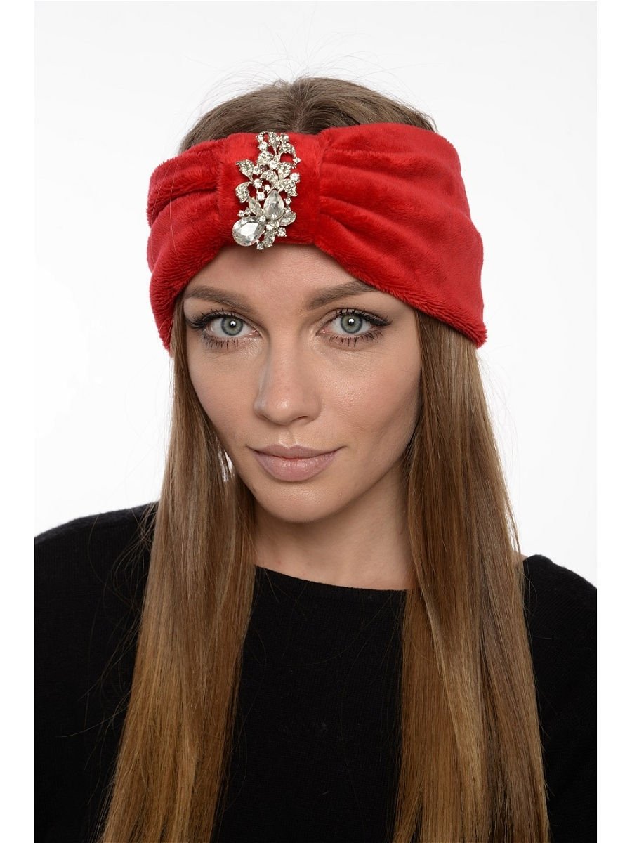 Повязка на голову с брошью