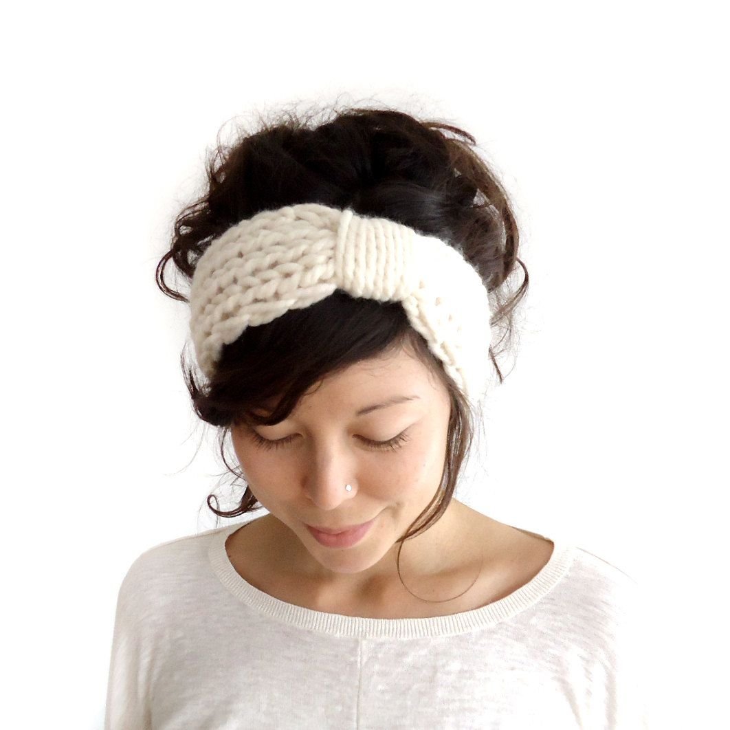 Двухцветная повязка на голову